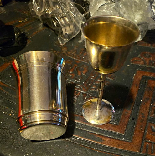 Versilberter becher - versilberter,