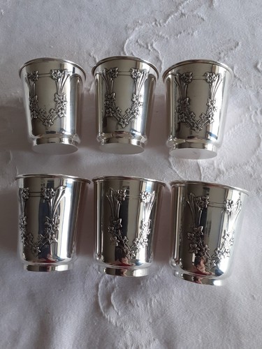 Versilberte becher vintage - 6,