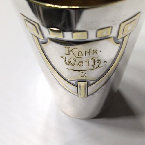 Versilberter becher von - becher,