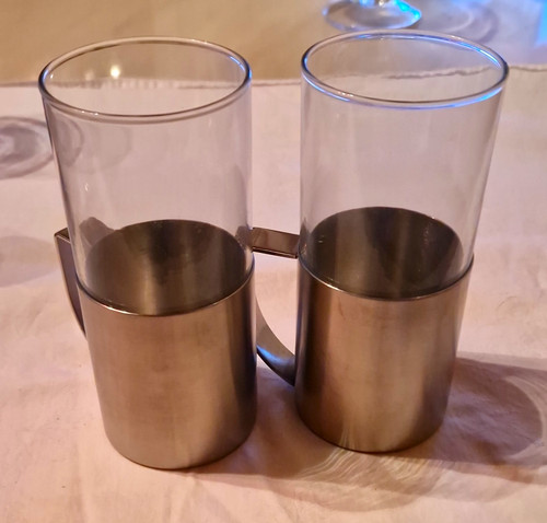 2er set glasbecher mit - set,