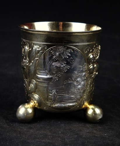 Barock silber kugelfuss - silber, becher