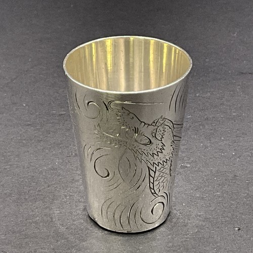Japanischer silberbecher sake - silberbecher,
